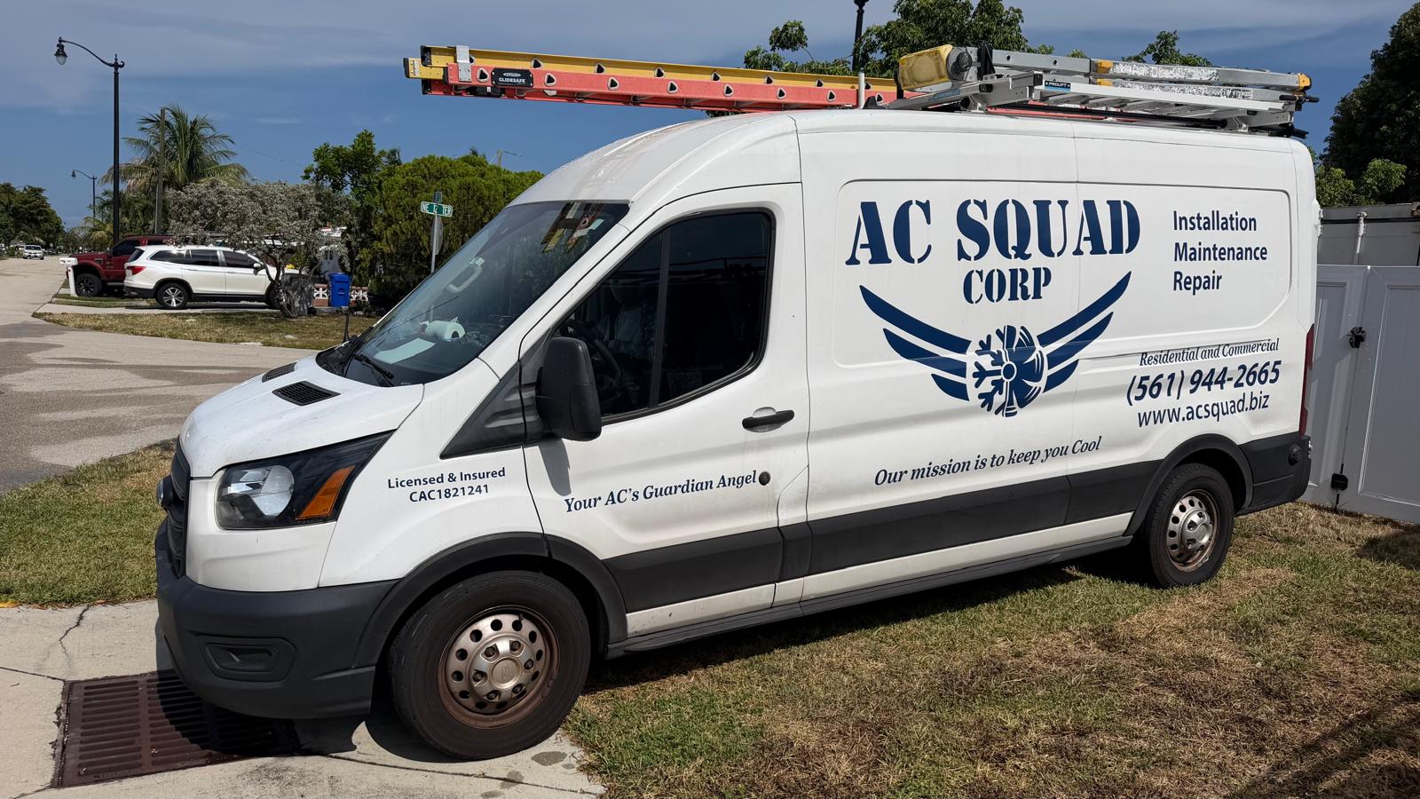 AC Squad branded service van